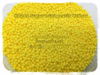 (BOX4244) Sugar mini pearls Yellow 4244 (2 Kg.)