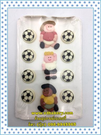 ตุ๊กตาน้ำตาล นักฟุตบอล+ลูกฟุตบอล