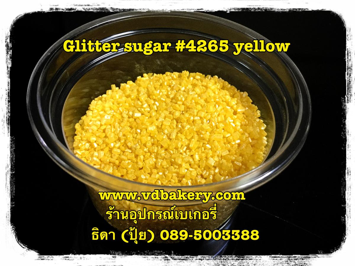 เกล็ดน้ำตาล Glitter Sugar #4265 Yellow (50 g.)