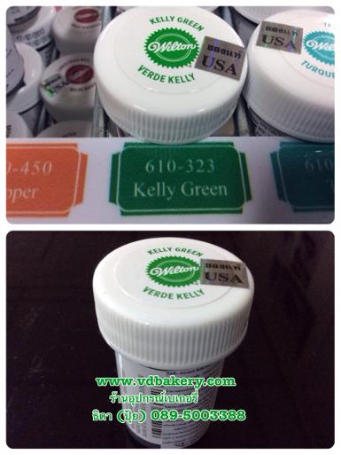 สีผสมอาหาร (Icing Color) Wilton สีเขียวแก่ (Kelly Green)