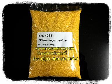 เกล็ดน้ำตาล Glitter Sugar 4265 Yellow (700 g.)