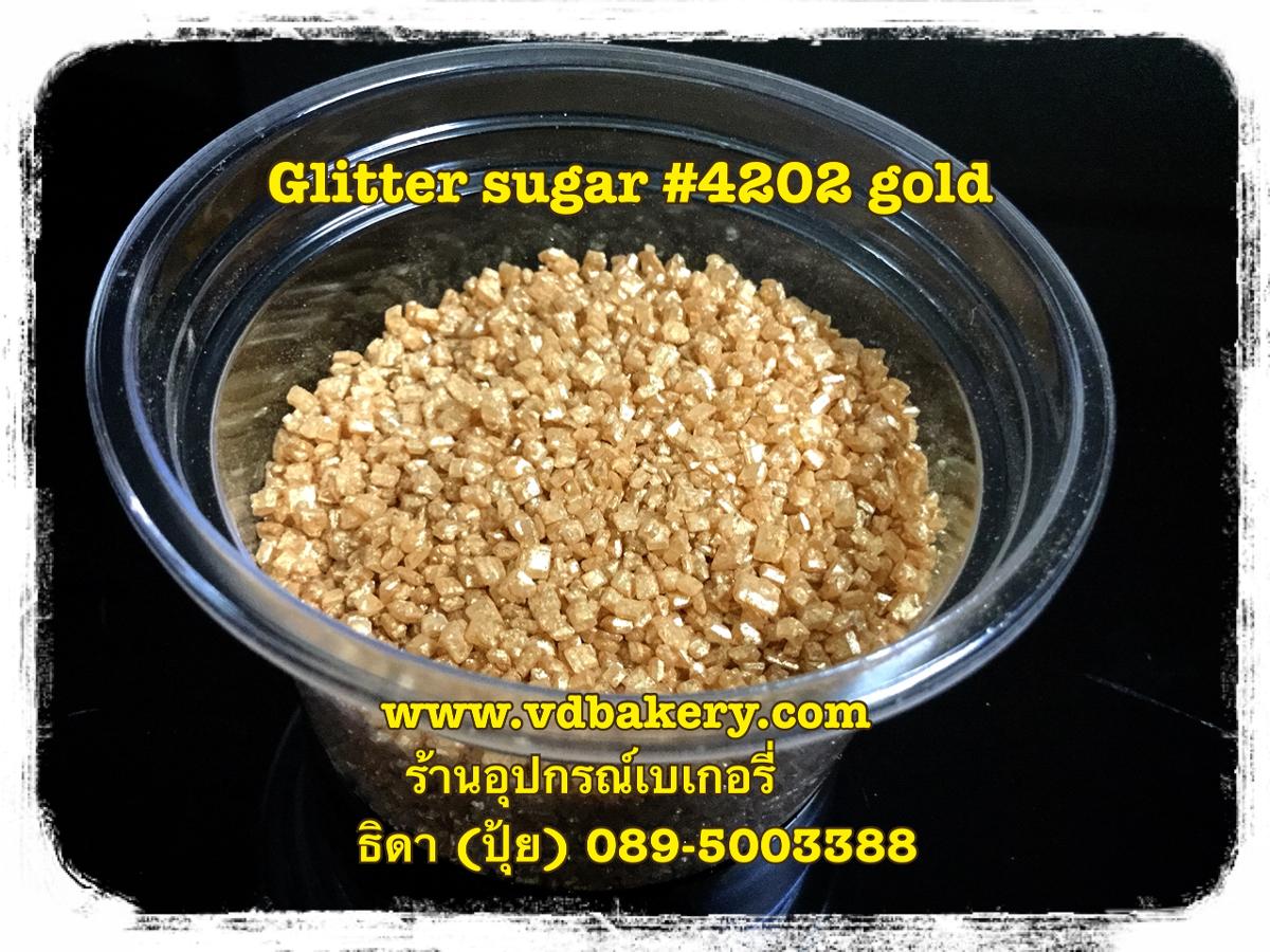 เกล็ดน้ำตาล Glitter Sugar #4202 Gold (50 g.)