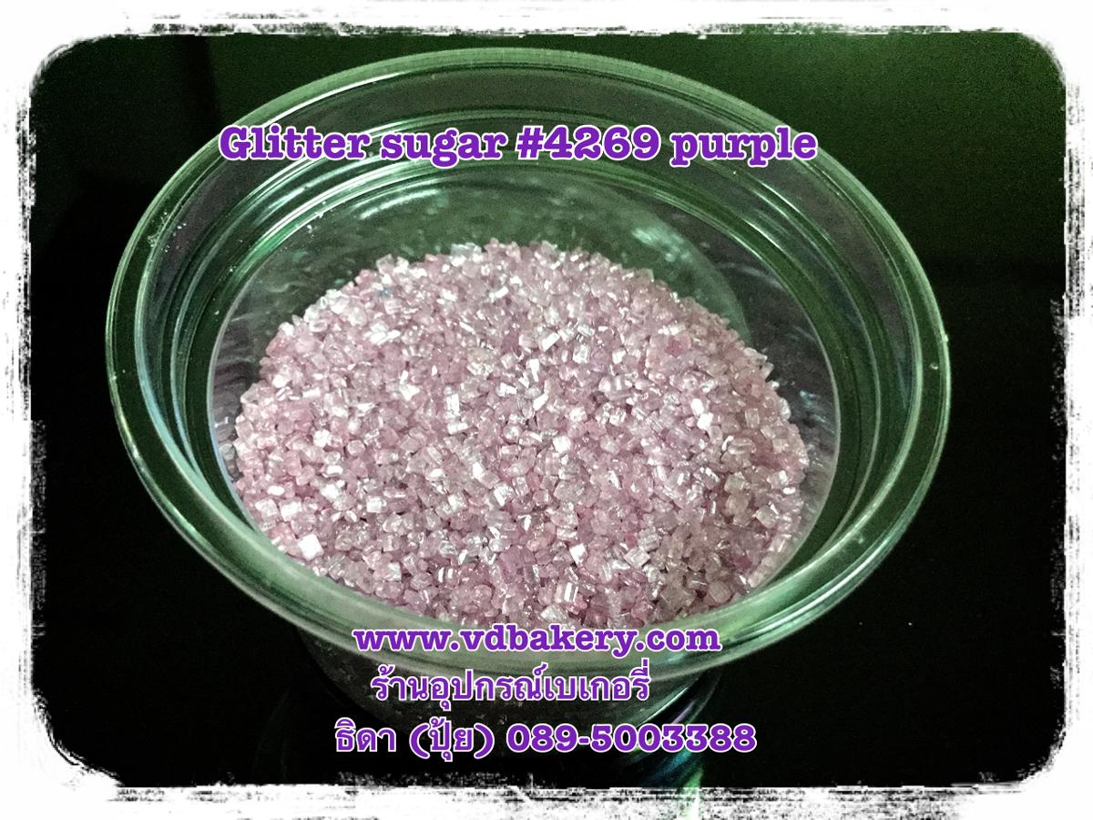 เกล็ดน้ำตาล Glitter Sugar #4269 Purple (50 g.)
