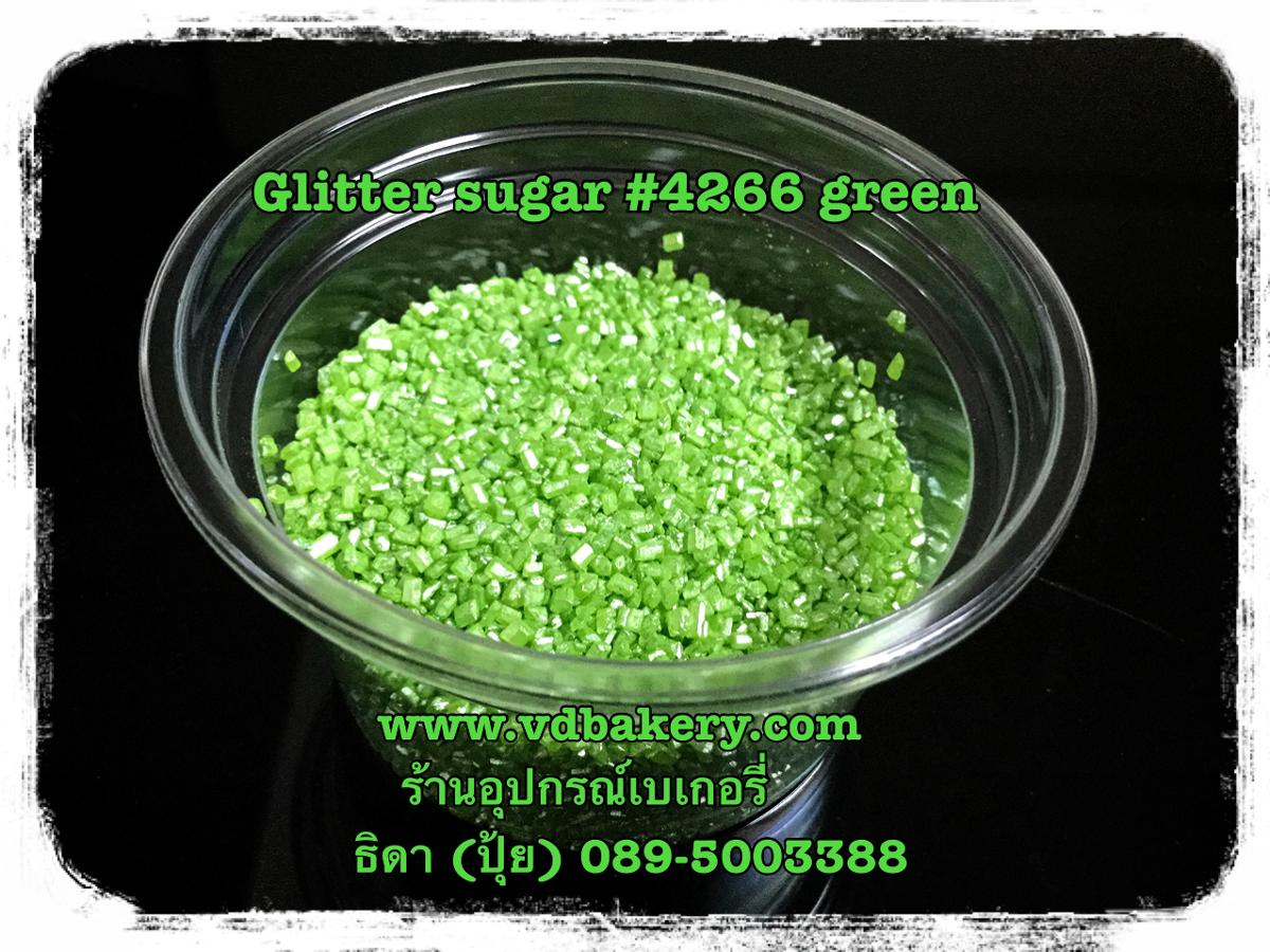 เกล็ดน้ำตาล Glitter Sugar #4266 Green (50 g.)